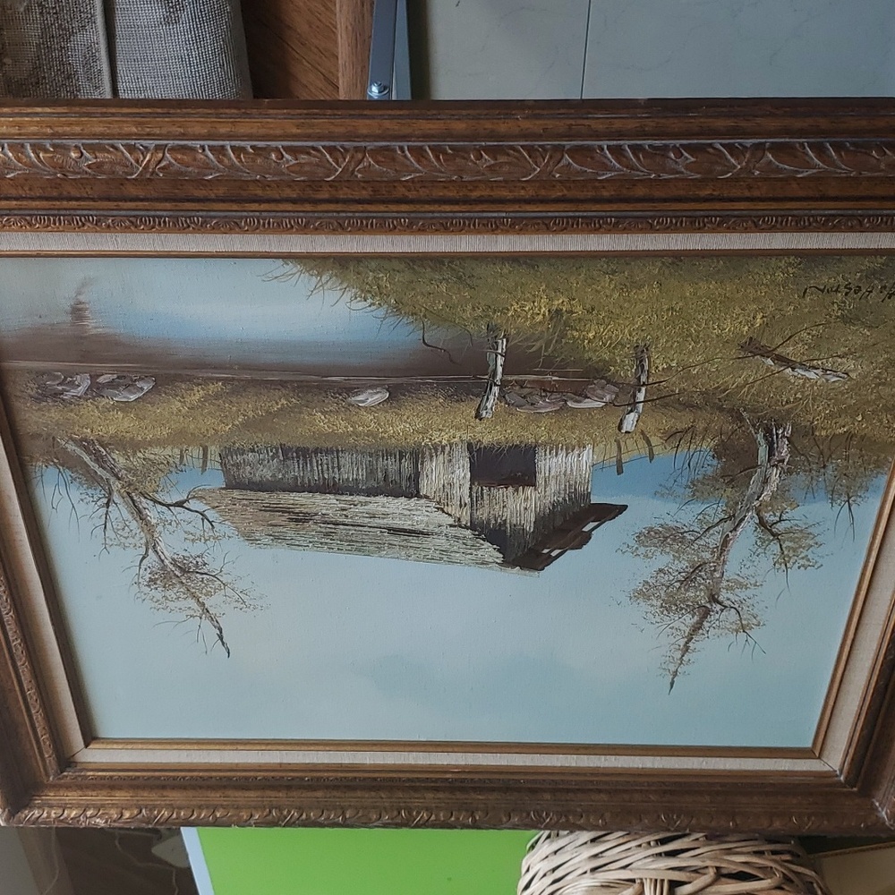 Painting of a barn by ho heston
